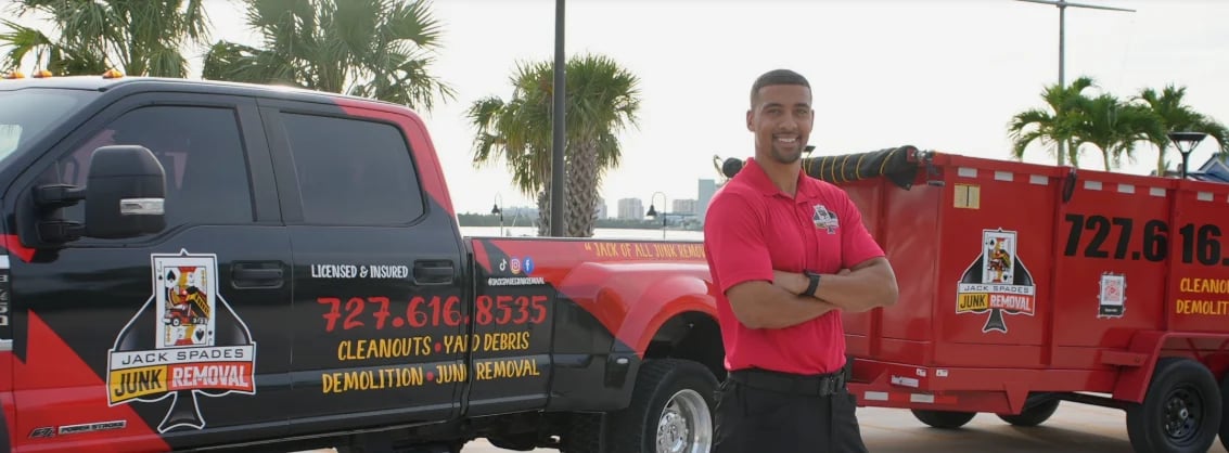 Jack Spades Junk Removal service truck in Largo Florida